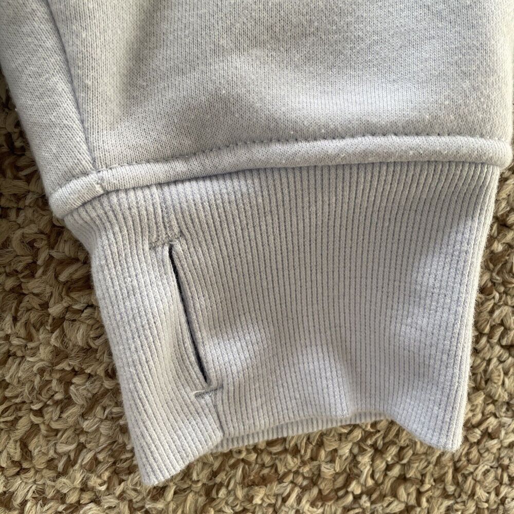 Danskin Mixed Rib Half Zip Jacket LARGE Women's Pullover Halogen Baby Blue - Picture 8 of 10